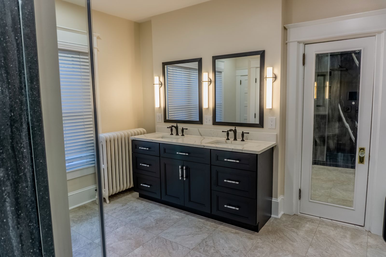 Lancaster-custom-shower-matte-black-solid-surface-vinyl